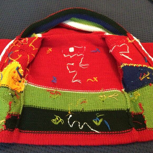 Handmade Peruvian Child Sweater Cardigan 2-3T - Picture 8 of 8